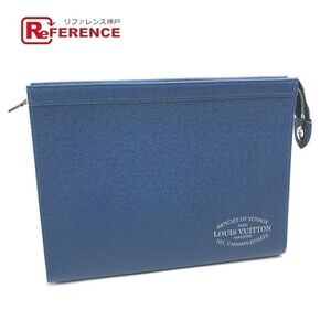 Louis Vuitton Taiga Pochette Voyage Leather Cobalt Blue